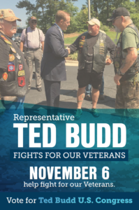 Mail piece supporting Rep. Ted Budd (R-N.C.)